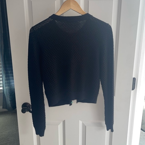 Alice + Olivia Selma Floral Colorful Crochet Pointelle Cardigan {$440} Buttons M - Picture 4 of 11